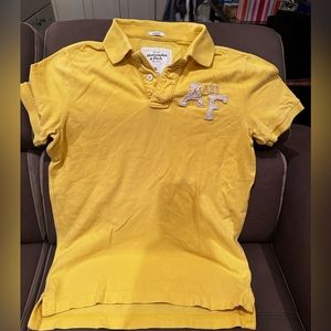 A&F yellow polo shirt